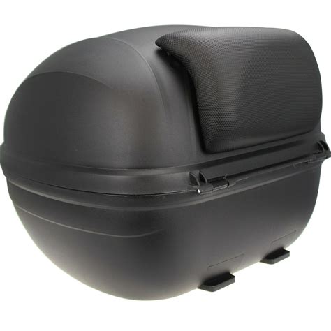 motorcycle top box with backrest.